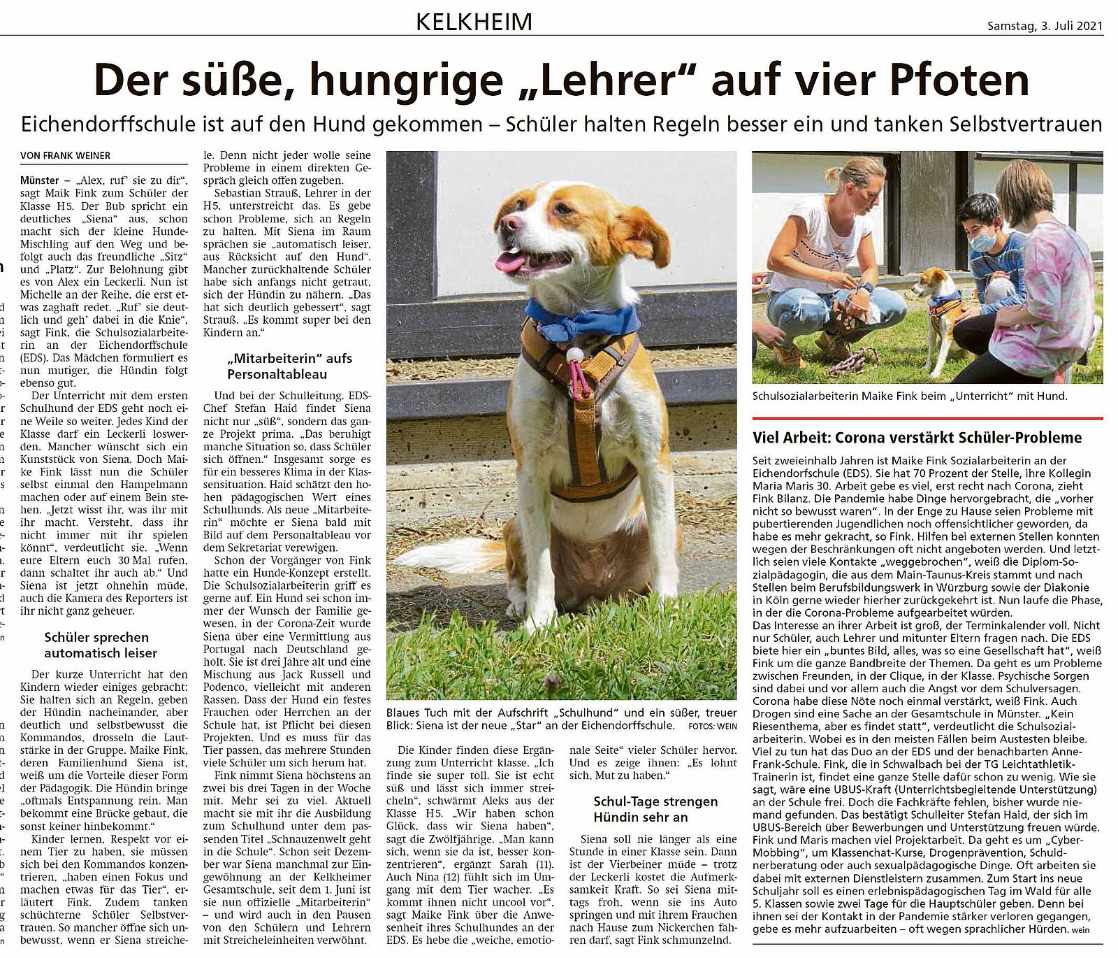 HK vom 03.07.2021 - Schulhund