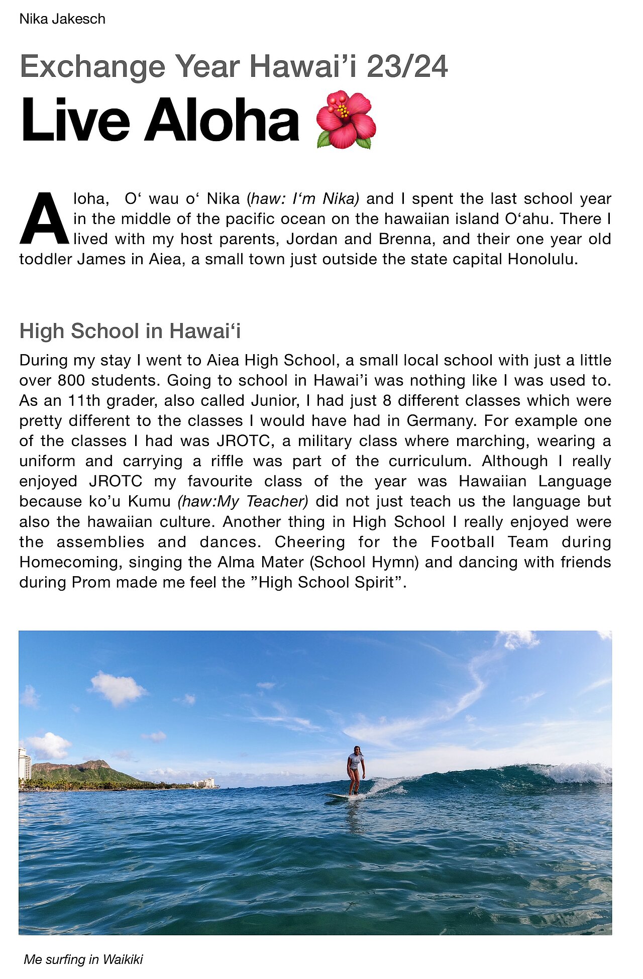 Bericht – Hawaii 2024 - 1
