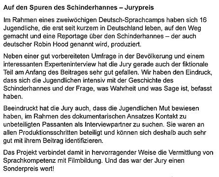 Begründung Jury