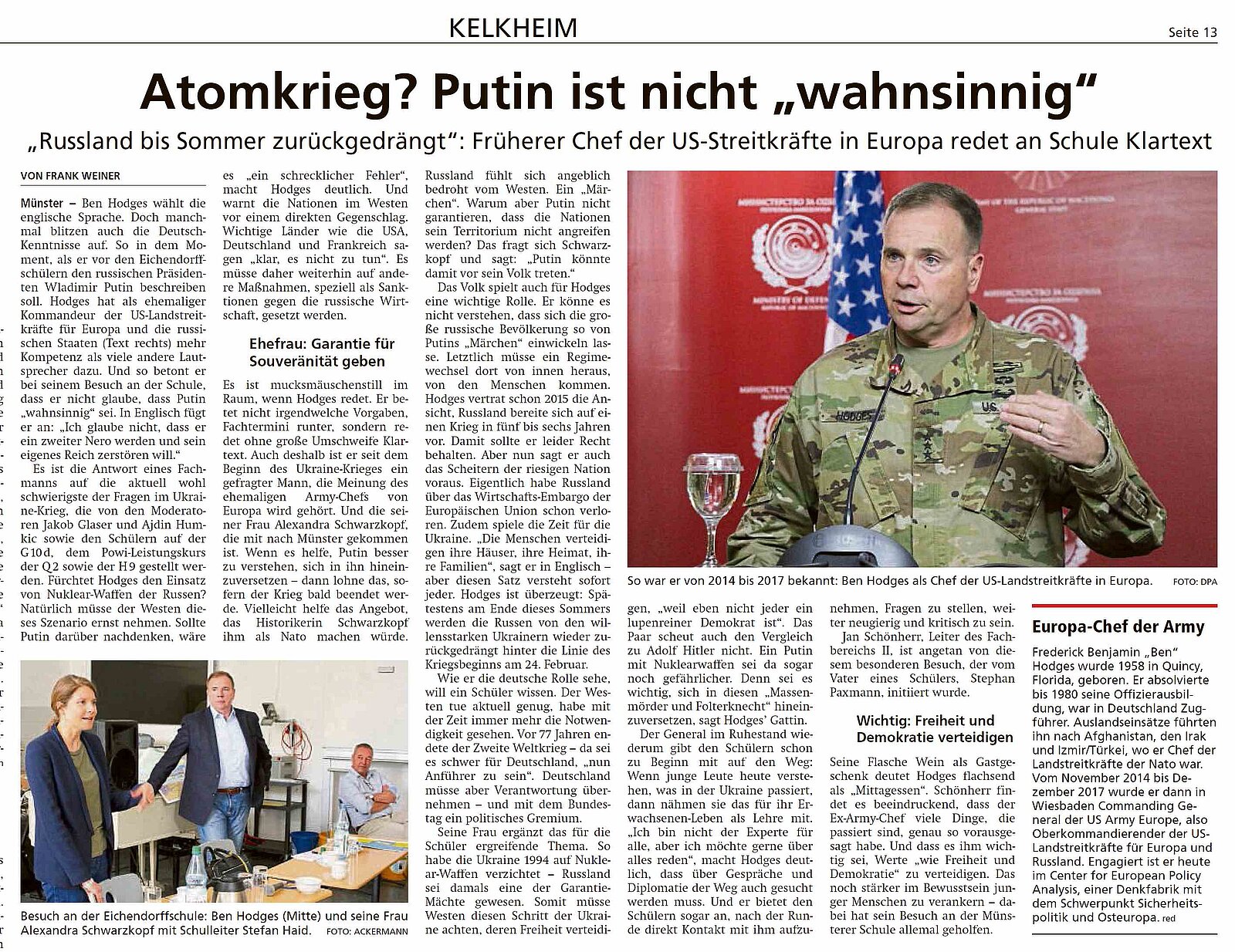 HK vom 14.05.2022 - Ben Hodges