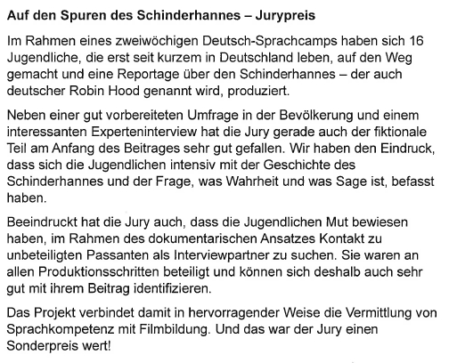 Begründung Jury